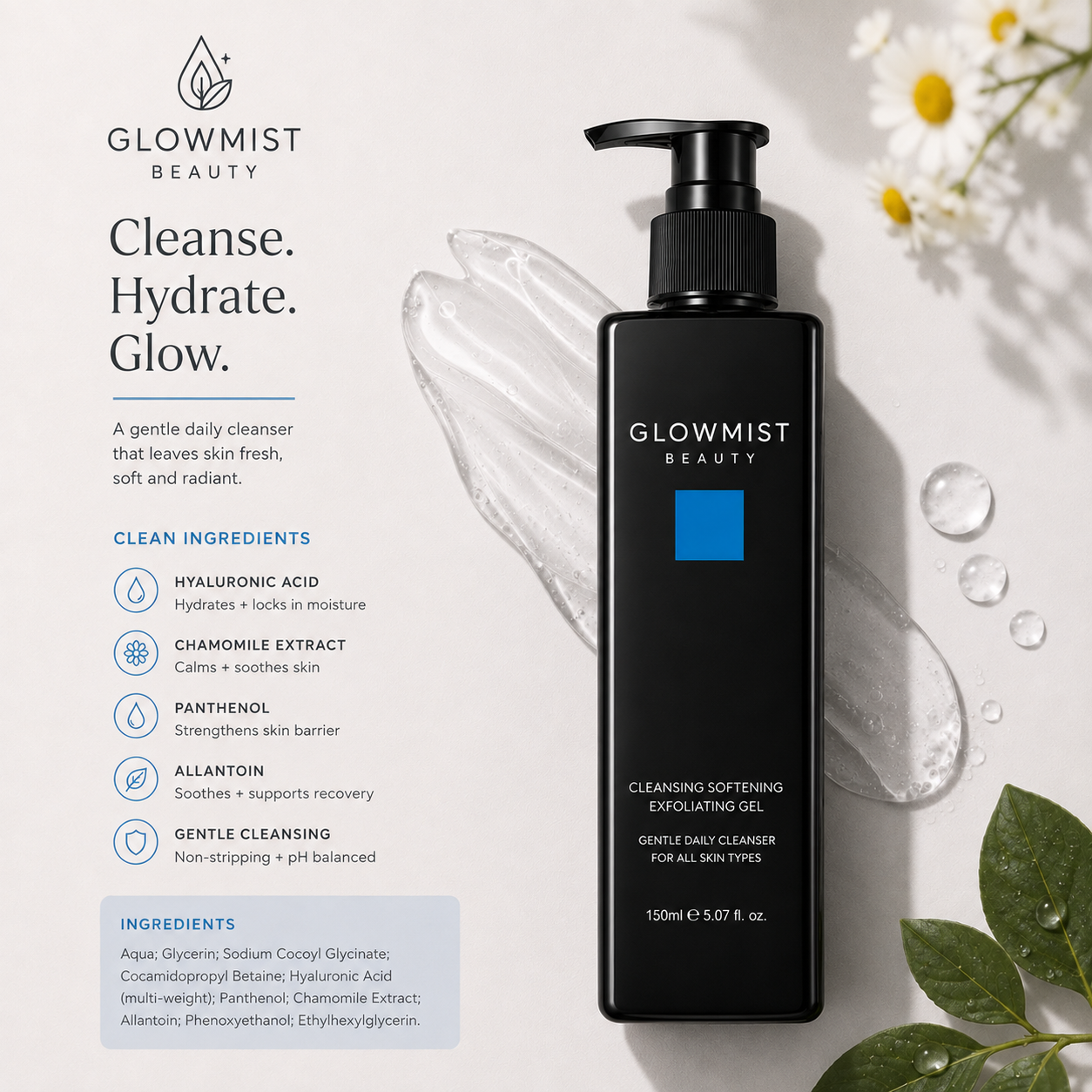 Gentle Hydrating Exfoliating Gel Cleanser