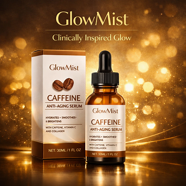 GlowMist Caffeine Anti‑Aging Serum – 30 ml