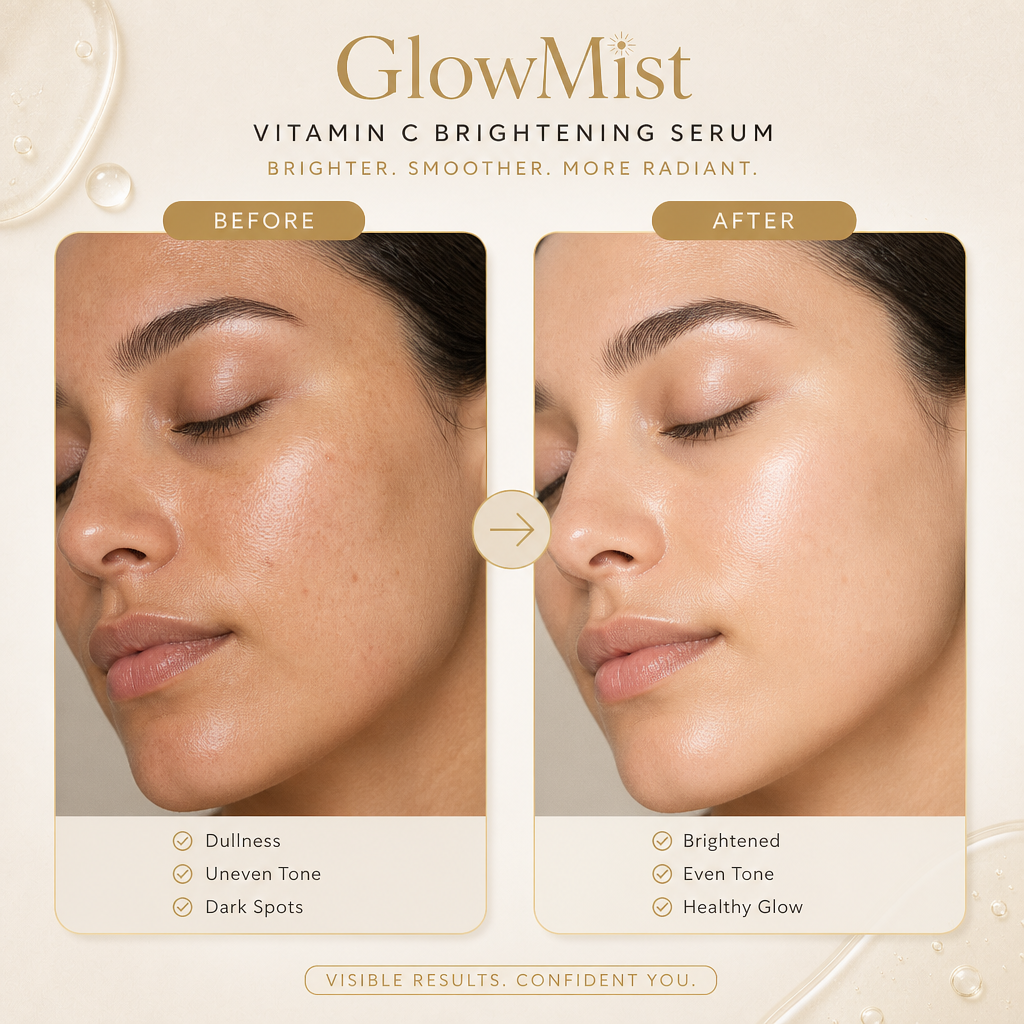 GlowMist Vitamin C Brightening Serum – Radiance & Dark Spot Corrector