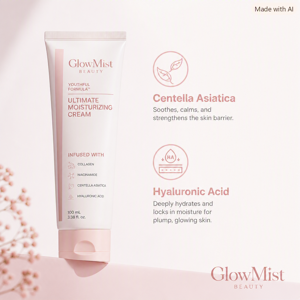 GlowMist Deep Hydration Moisturizing Cream – Hyaluronic Acid 100ml